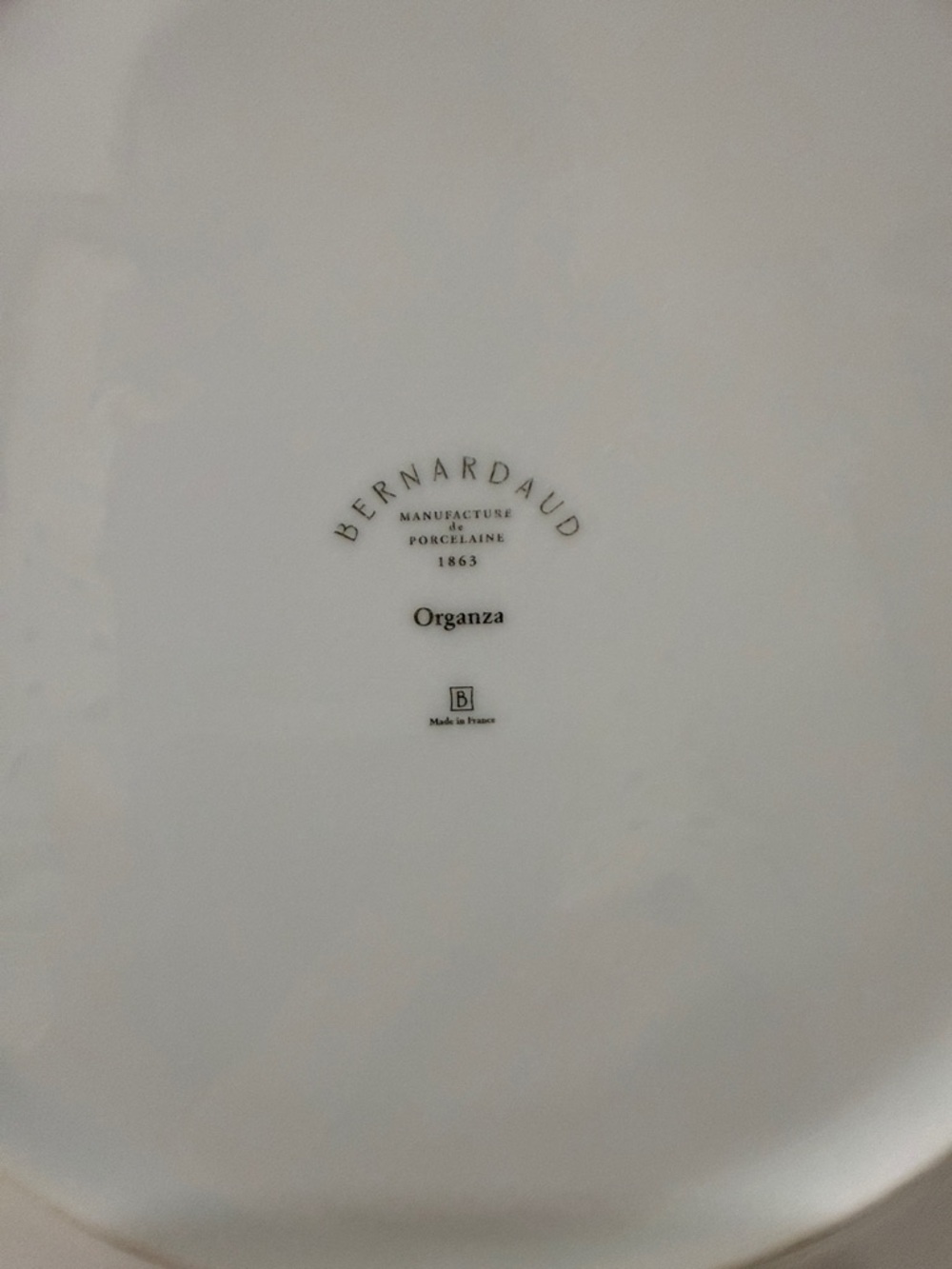 Bernardaud Organza France Porcelain White Textured Dinner Plate 10 1/2 In Round - Picture 6 of 15